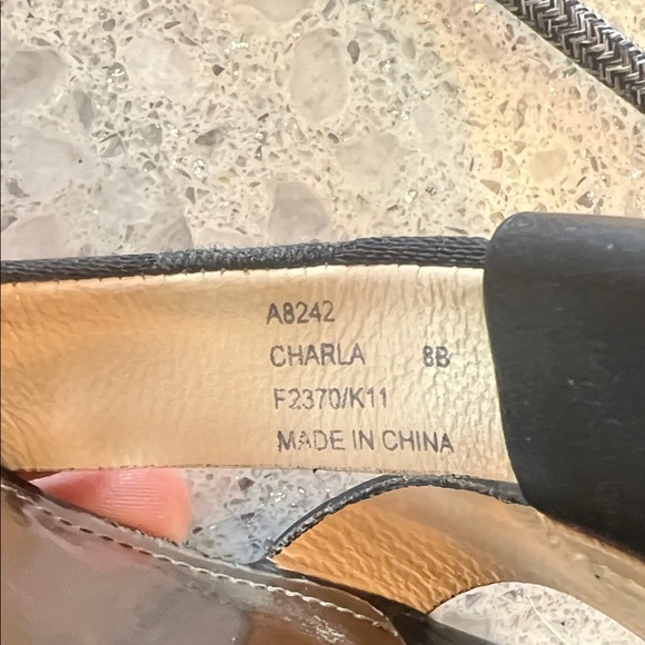 Coach COACH Charla Black Wedge Black Sandals Size 8 - Picture 7 of 13